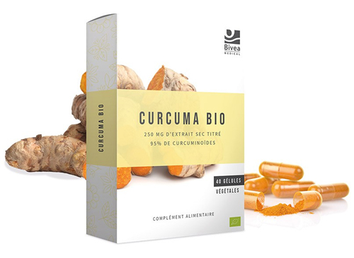 Boite de complément alimentaire curcuma biologique