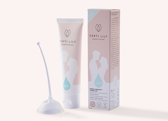 tomber enceinte avec la coupe de conception et le gel lubrifiant fertilily