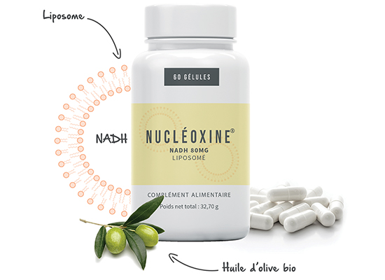 Boite de NADH ou Nucléoxine ingredients