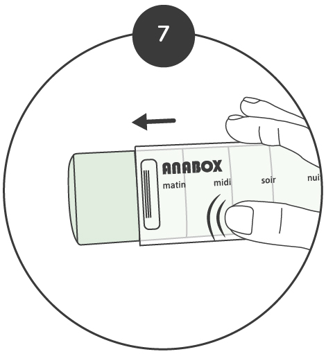 Utilisation du pilulier journalier Anabox - étape 7