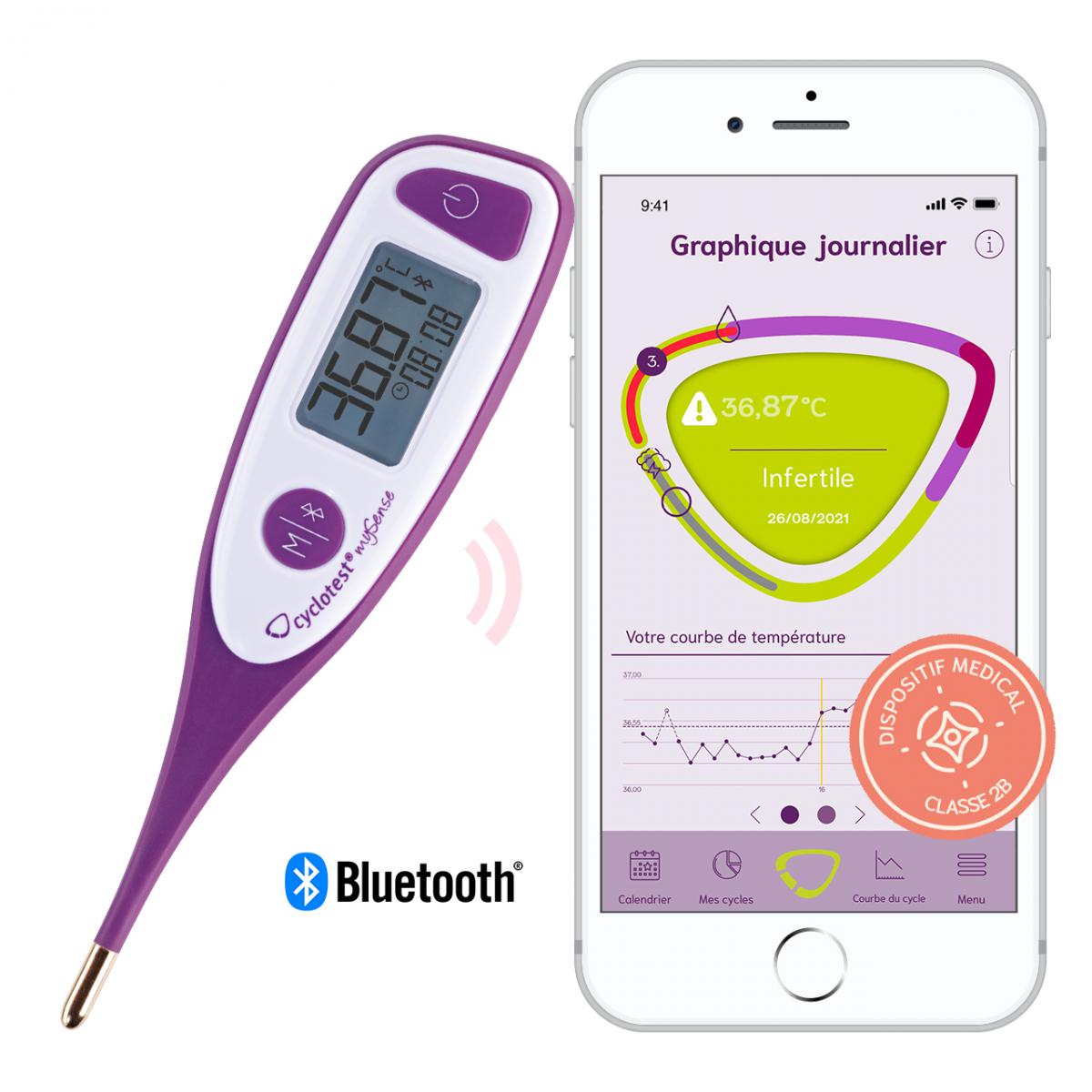 Thermomètre basal connecté mySense