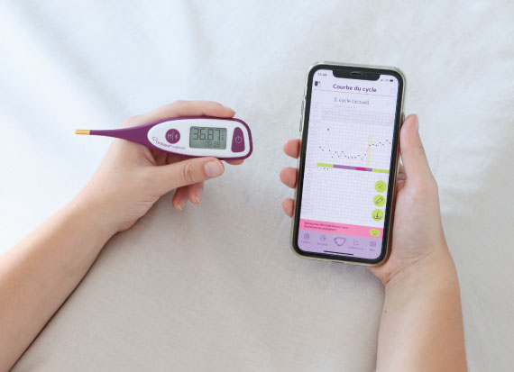 thermomètre basal connecté mysense avec application gratuite